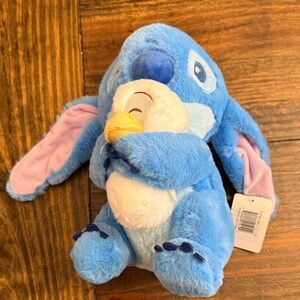 Blue Stitch Plush Toy with Baby Duck (Winking Stitch)